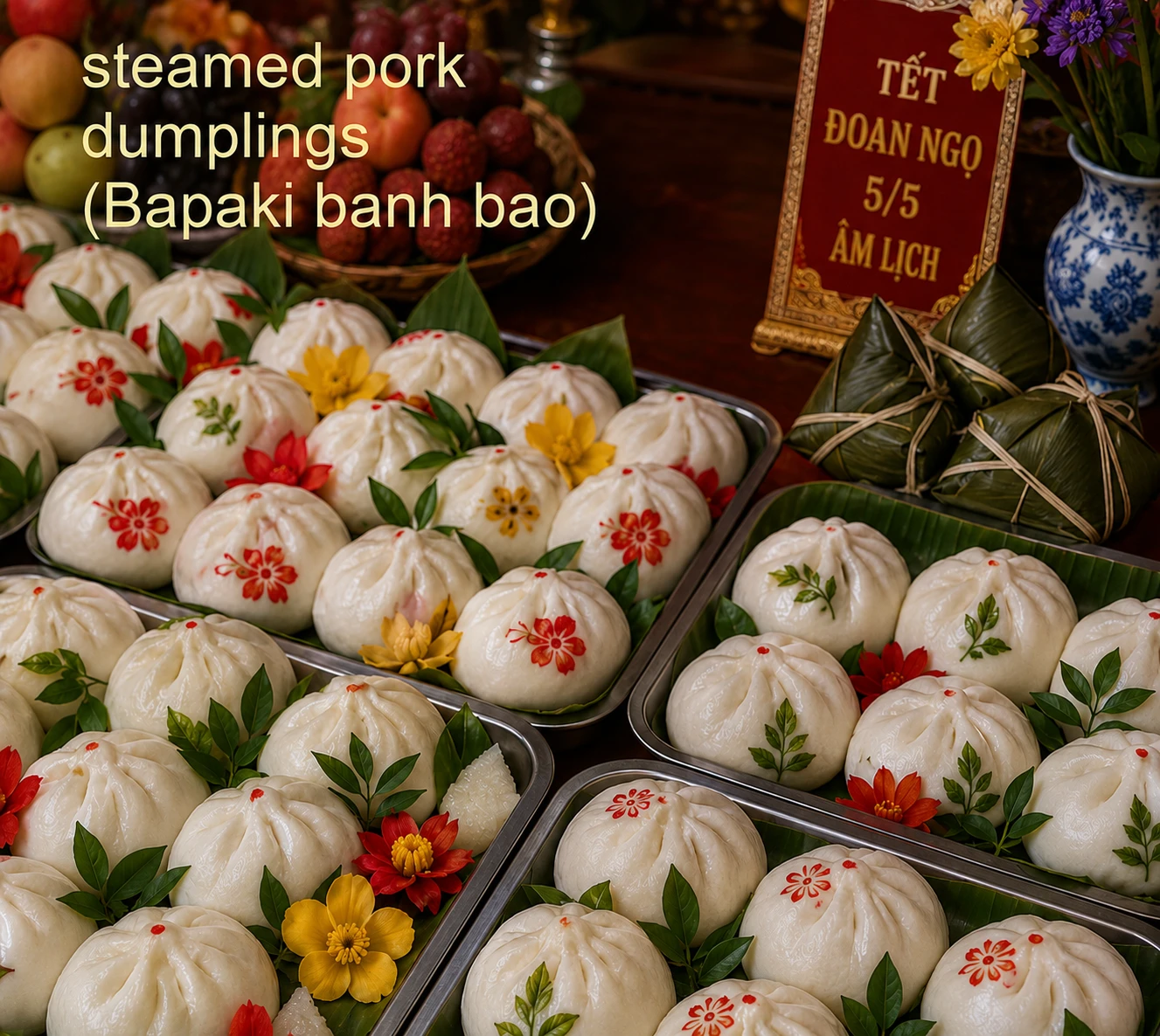Bánh bao cúng têt đoan ngọ, ngày 5.5 Âm lịch