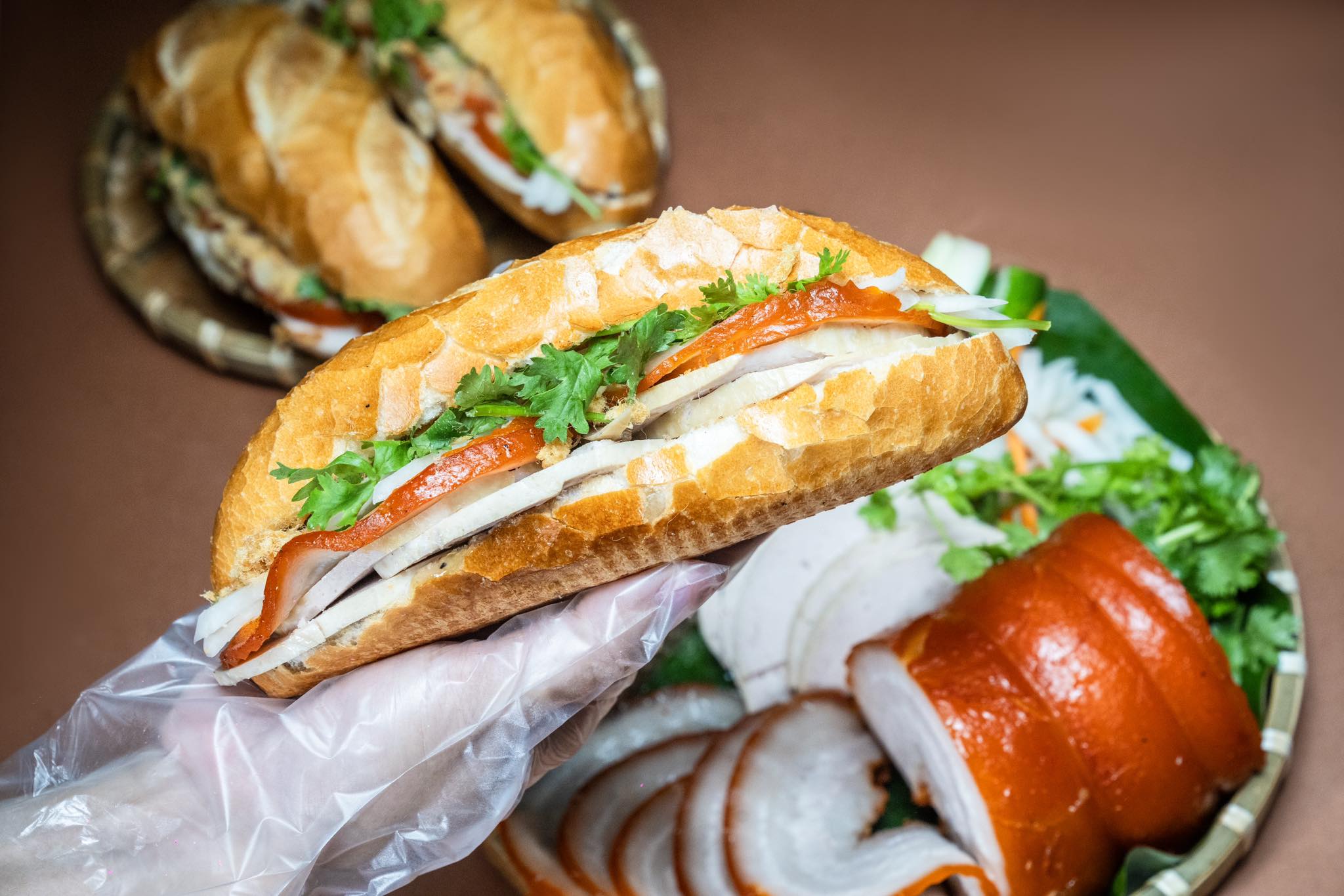 Bánh mì Pate, thịt, chả rau